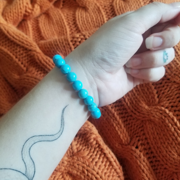 Handmade Genuine Turquoise Bracelet - Picture 3 of 4